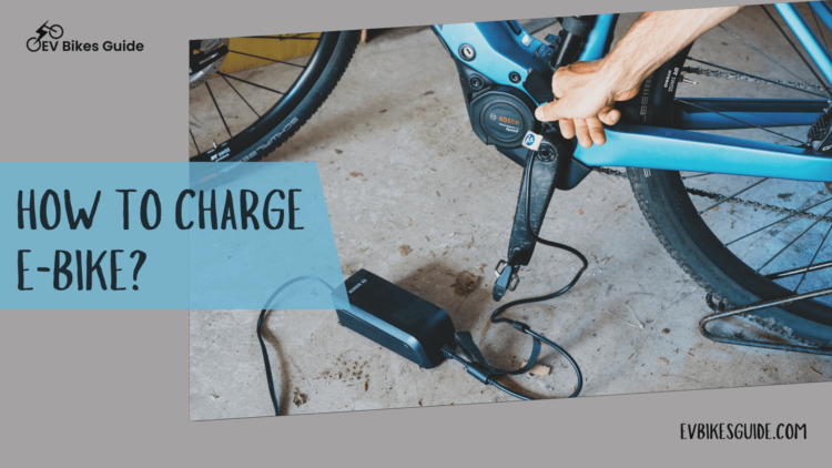 A view of a person charging a bike ( )