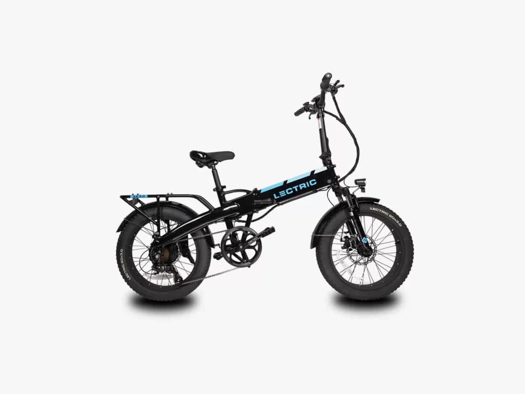 Side view of a black Lectric XP Electric Bike