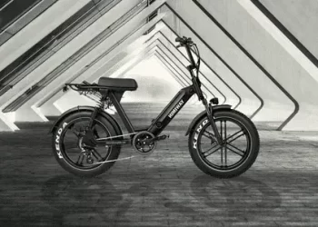 a black color e bike foldable