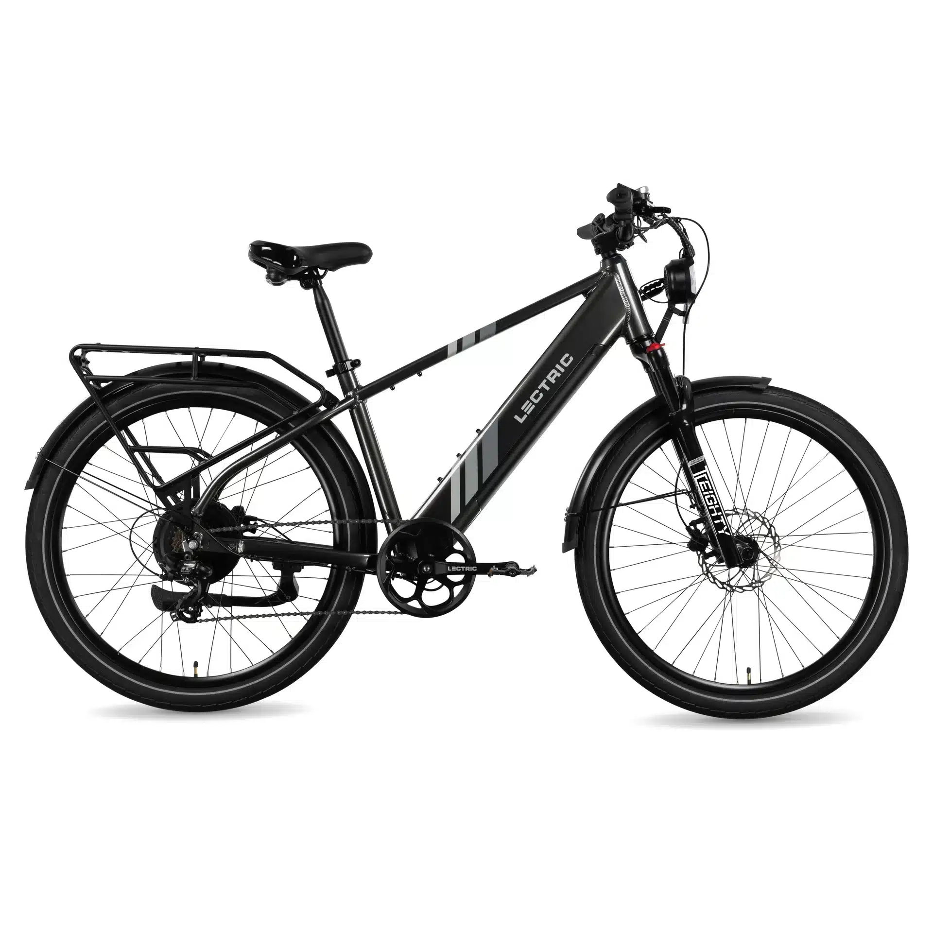 A side view of the lectric xpress mountain bike