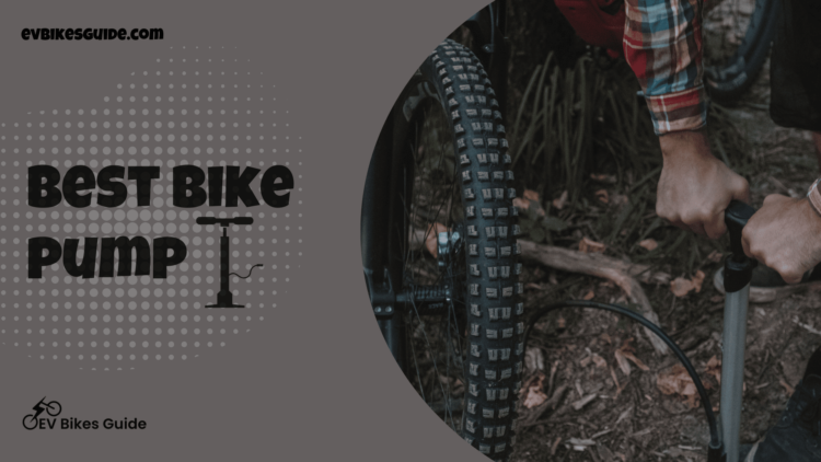 A view of a person pumping a bike tire ( )