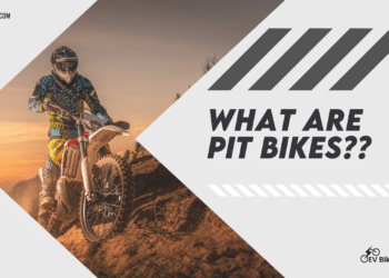 A view of a person riding a pit bike ( )