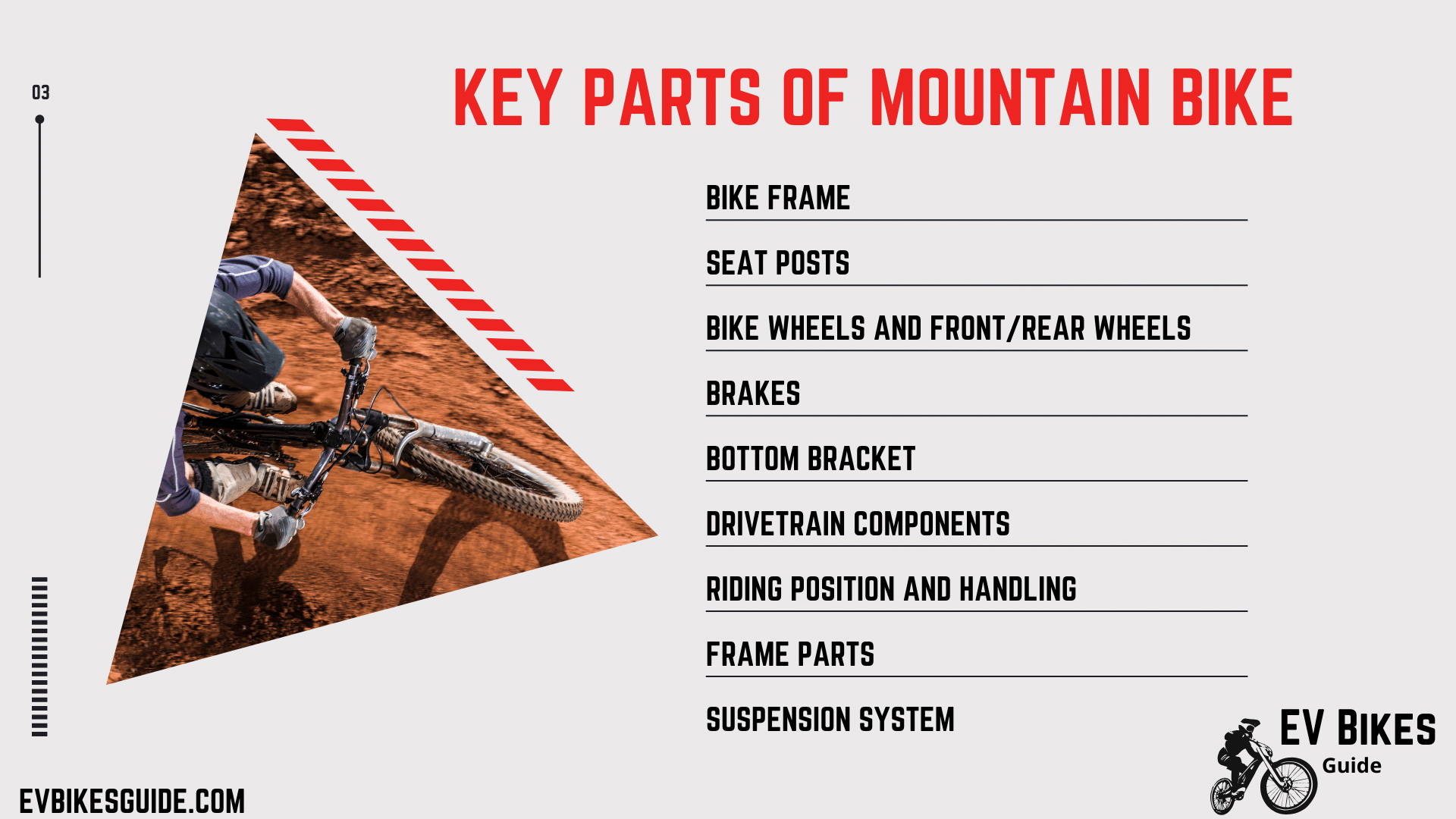 key parts of mountain bikes