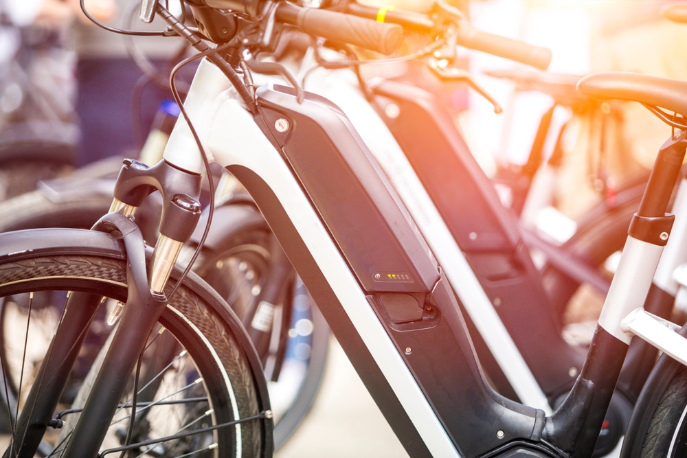 Close Up Of Battery Pack Of A Modern Electric Bicycle