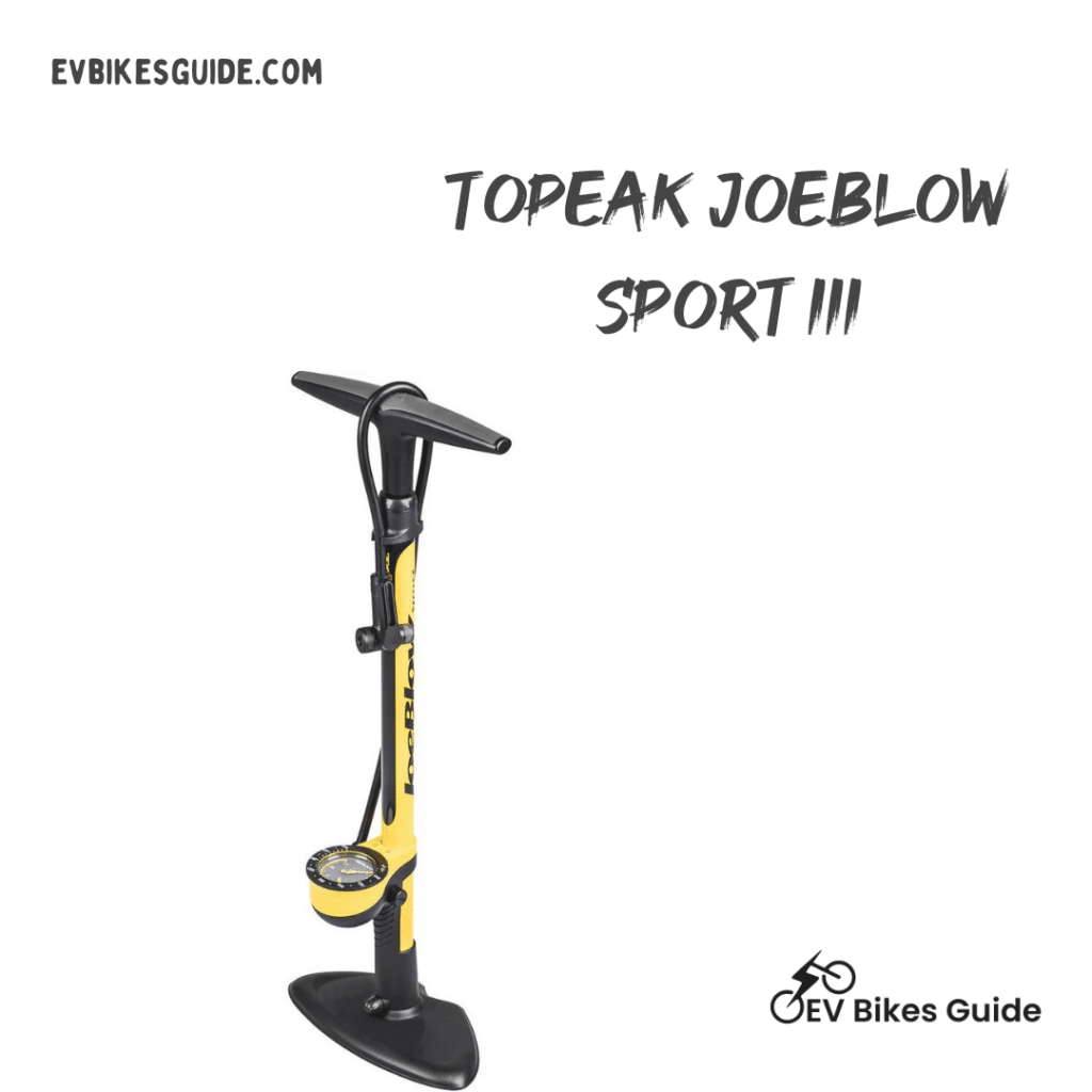 A view of Topeak JoeBlow Sport III floor bike pump ( ) A view of Topeak JoeBlow Sport III floor bike pump ( )